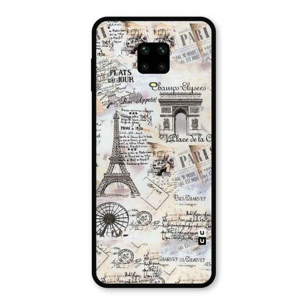 Paris Paper Metal Back Case for Redmi Note 9 Pro