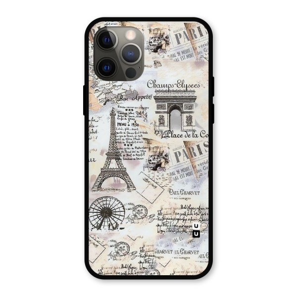 Paris Paper Metal Back Case for iPhone 12 Pro