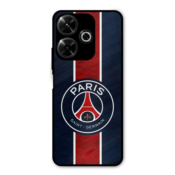 Paris Saint Germain Football Club Metal Back Case for Poco M6 Plus