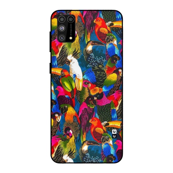 Parrot Art Metal Back Case for Galaxy F41
