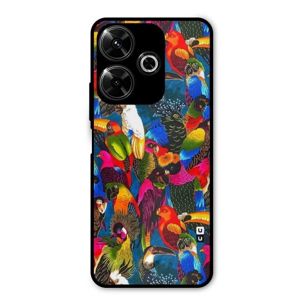 Parrot Art Metal Back Case for Redmi 13 5G