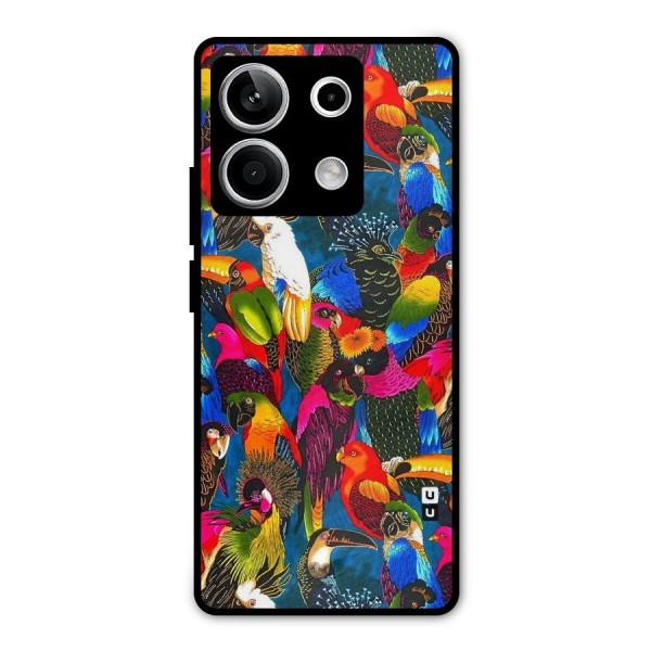 Parrot Art Metal Back Case for Redmi Note 13 5G