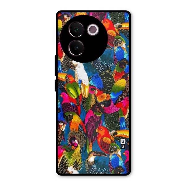 Parrot Art Metal Back Case for Vivo V30e