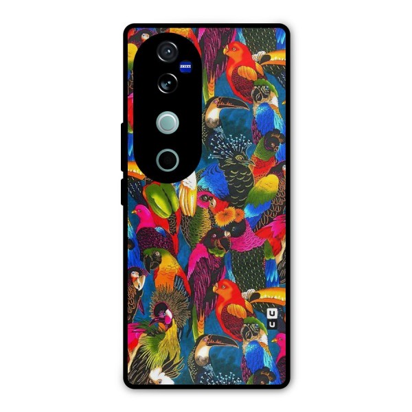 Parrot Art Metal Back Case for Vivo V40 Pro