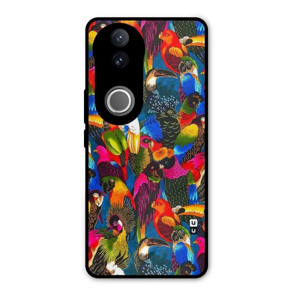 Parrot Art Metal Back Case for Vivo V50e