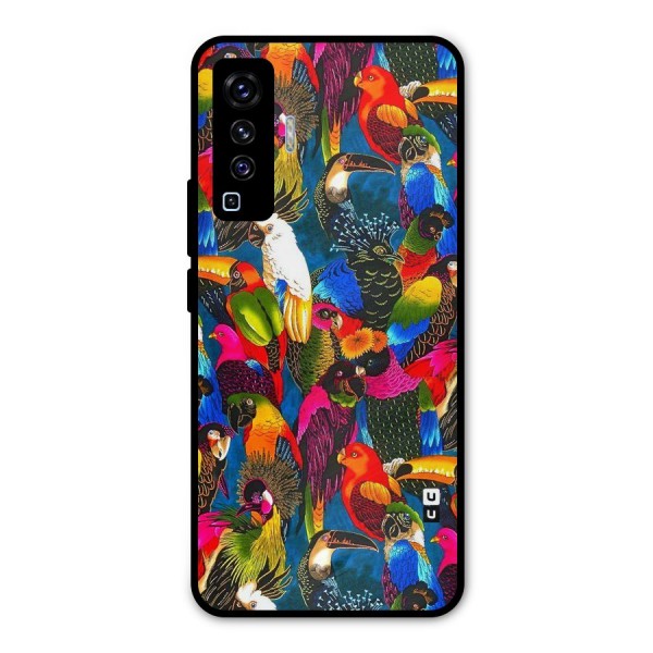 Parrot Art Metal Back Case for Vivo X50