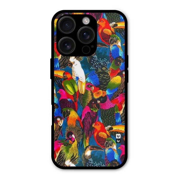Parrot Art Metal Back Case for iPhone 16 Pro