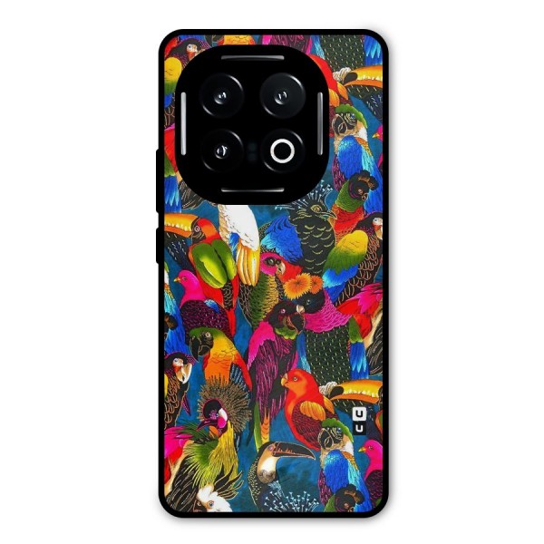 Parrot Art Metal Back Case for iQOO 13