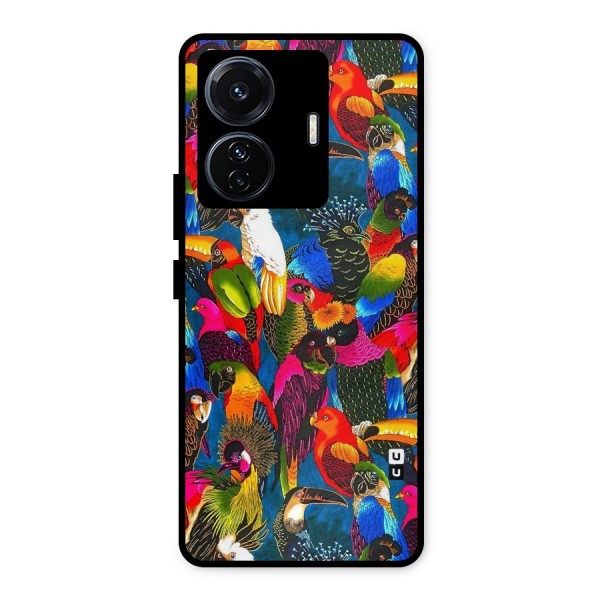 Parrot Art Metal Back Case for iQOO Z6