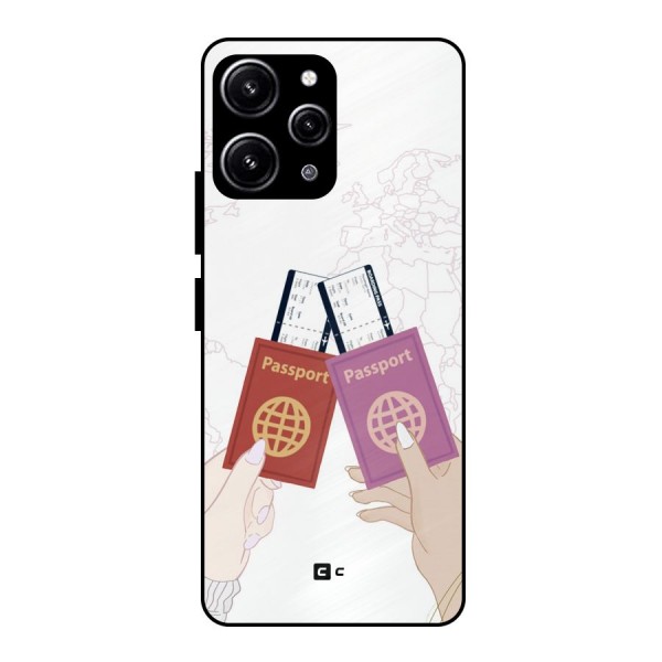 Passport Drive Glass Back Case for Redmi 12 4G