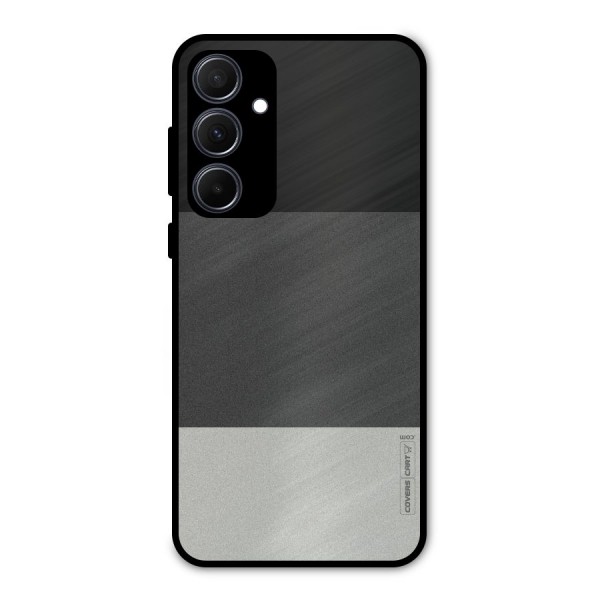 Pastel Black and Grey Metal Back Case for Galaxy A35