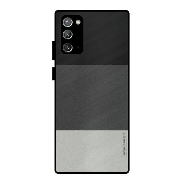 Pastel Black and Grey Metal Back Case for Galaxy Note 20