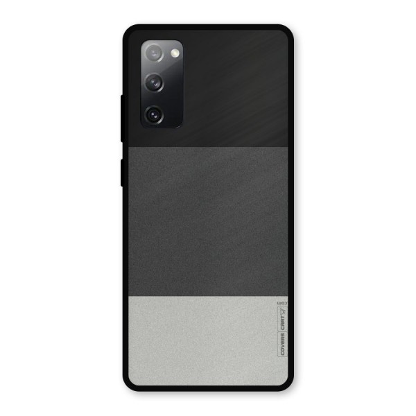 Pastel Black and Grey Metal Back Case for Galaxy S20 FE