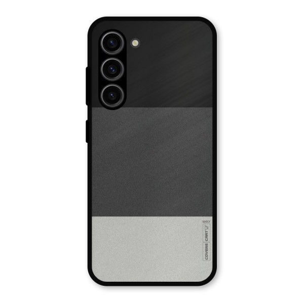 Pastel Black and Grey Metal Back Case for Galaxy S23