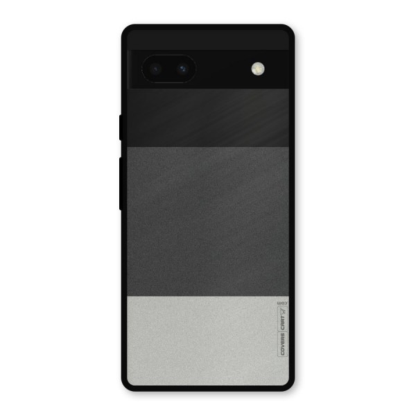 Pastel Black and Grey Metal Back Case for Google Pixel 6a