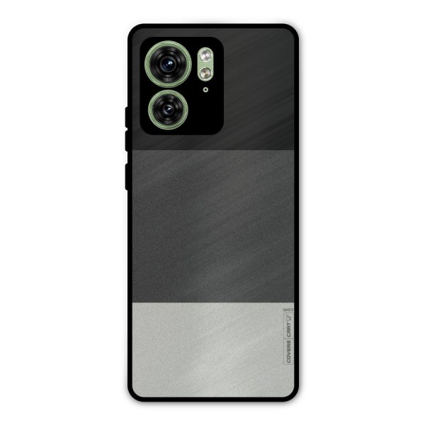 Pastel Black and Grey Metal Back Case for Motorola Edge 40 5G