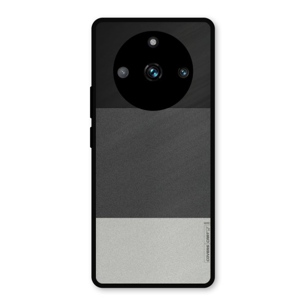 Pastel Black and Grey Metal Back Case for Realme 11 Pro