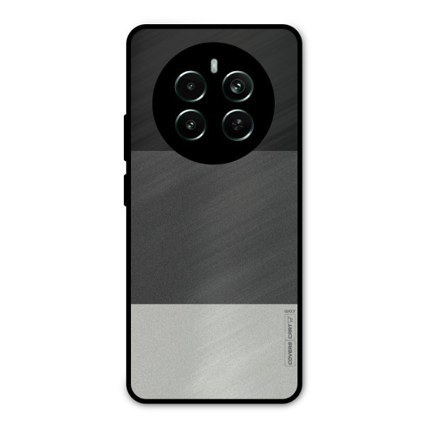 Pastel Black and Grey Metal Back Case for Realme Narzo 70 Pro