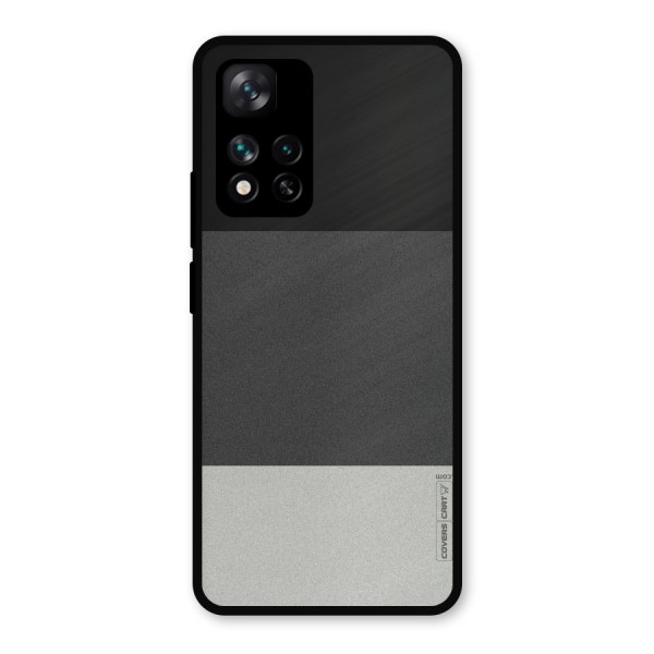 Pastel Black and Grey Metal Back Case for Xiaomi 11i Hypercharge 5G