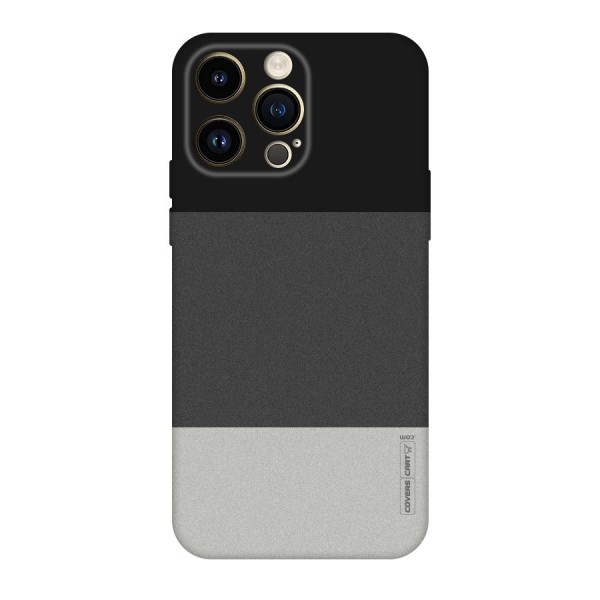 Pastel Black and Grey Original Polycarbonate Back Case for iPhone 14 Pro Max