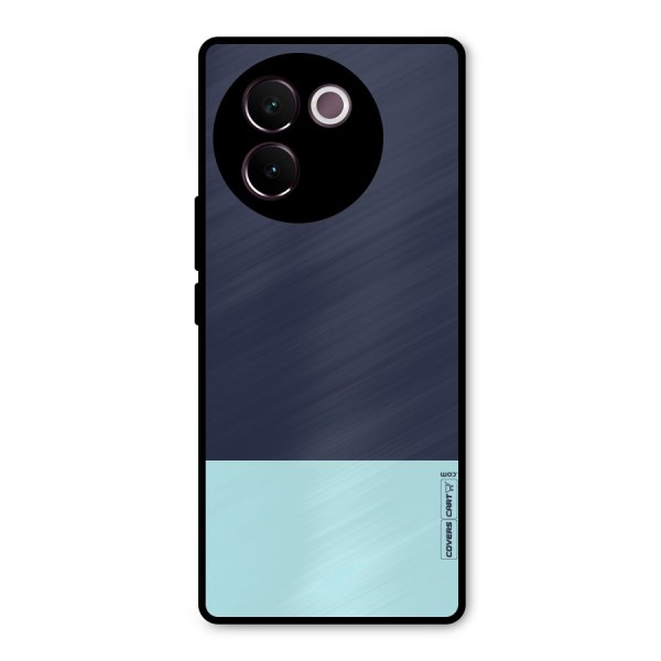Pastel Blues Metal Back Case for Vivo V30e