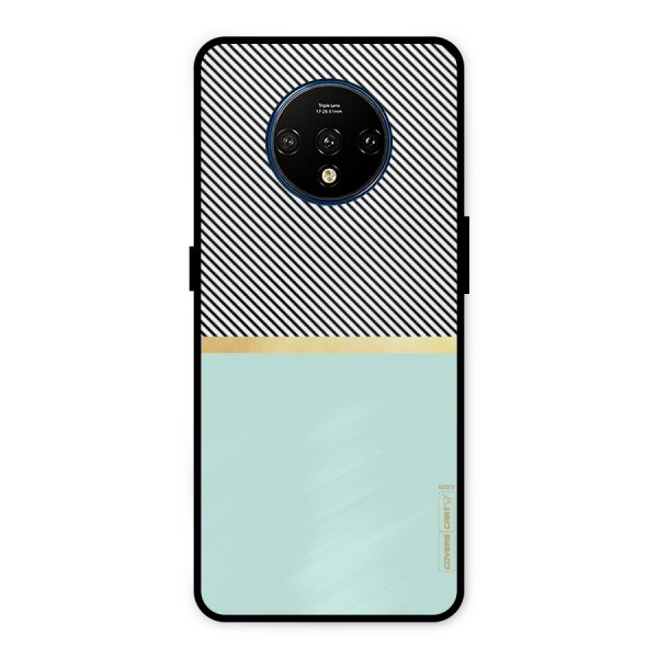 Pastel Green Base Stripes Metal Back Case for OnePlus 7T