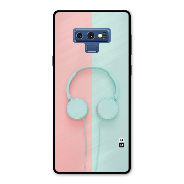 Pastel Headphones Metal Back Case for Galaxy Note 9