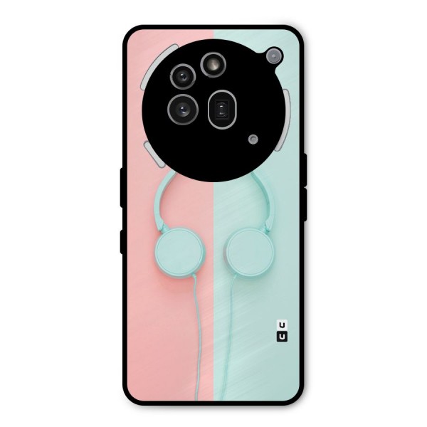 Pastel Headphones Metal Back Case for Nothing Phone 3a Pro