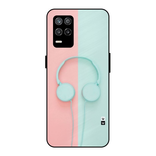 Pastel Headphones Metal Back Case for Realme 9 5G
