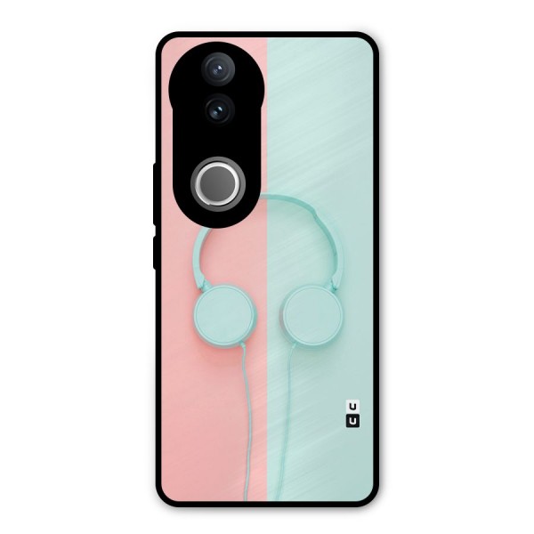 Pastel Headphones Metal Back Case for Vivo V50e