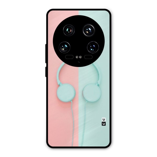 Pastel Headphones Metal Back Case for Xiaomi 14 Ultra