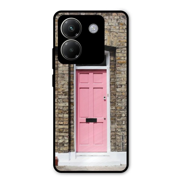 Pastel Pink Door Metal Back Case for Poco M7 Pro 5G