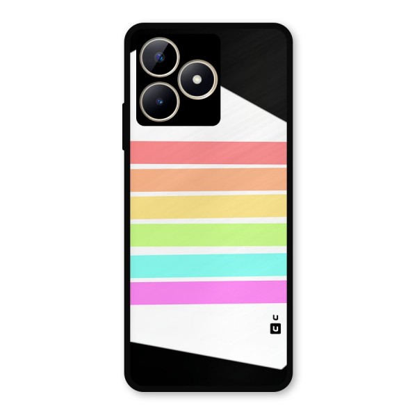 Pastel Pride Horizontal Stripes Metal Back Case for Realme C53