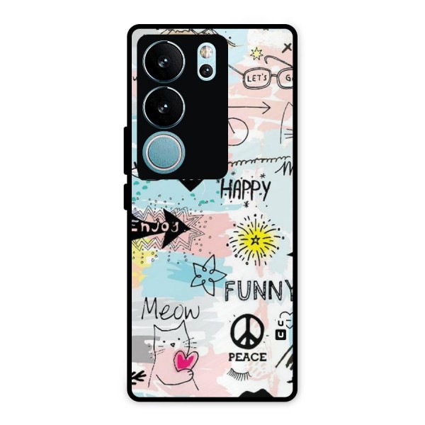 Peace And Funny Metal Back Case for Vivo V29