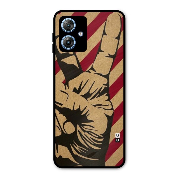 Peace Stripes Metal Back Case for Moto G54