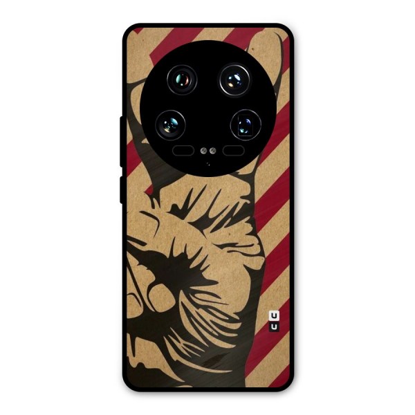 Peace Stripes Metal Back Case for Xiaomi 14 Ultra