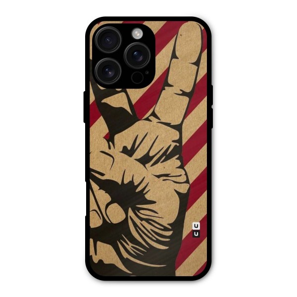 Peace Stripes Metal Back Case for iPhone 16 Pro Max