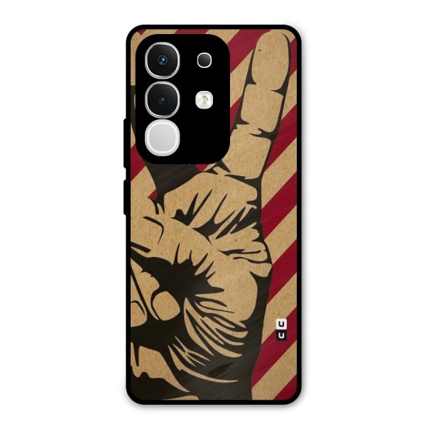 Peace Stripes Metal Back Case for iQOO Z10x