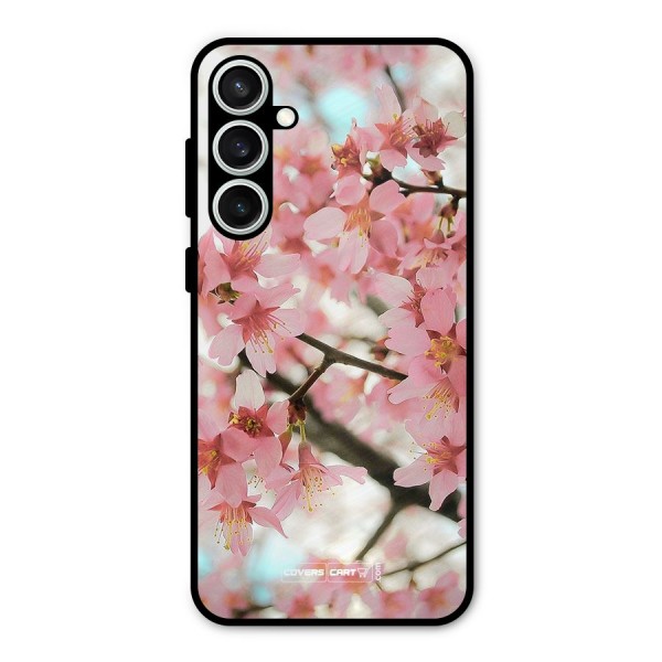 Peach Floral Metal Back Case for Galaxy S23 FE
