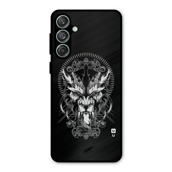 Pencil Art Lion Illustration Metal Back Case for Galaxy M55 5G