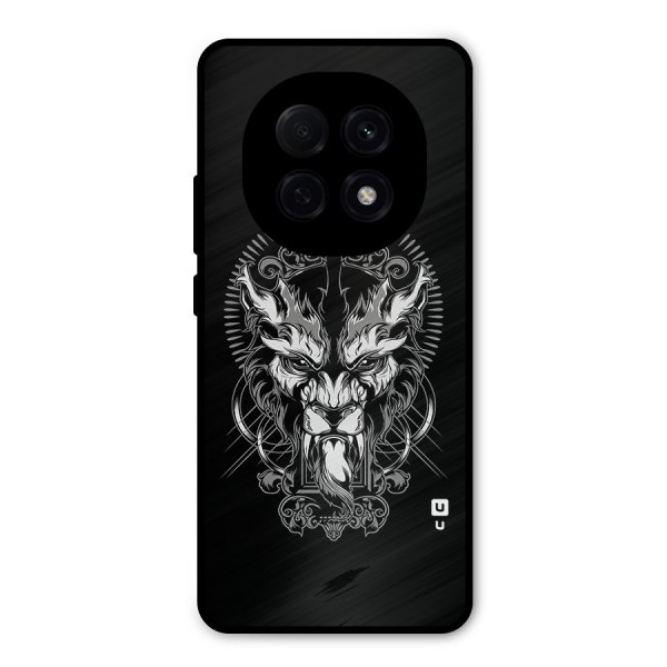 Pencil Art Lion Illustration Metal Back Case for Oppo F29 Pro