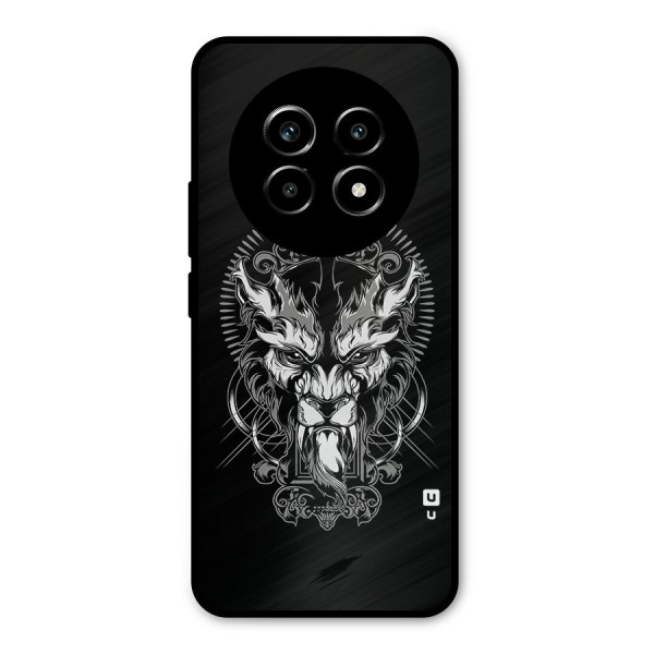 Pencil Art Lion Illustration Metal Back Case for Realme 13 Pro