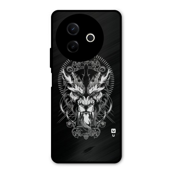 Pencil Art Lion Illustration Metal Back Case for Vivo Y39