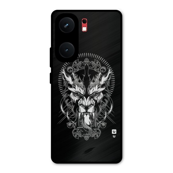 Pencil Art Lion Illustration Metal Back Case for iQOO Neo 9 Pro