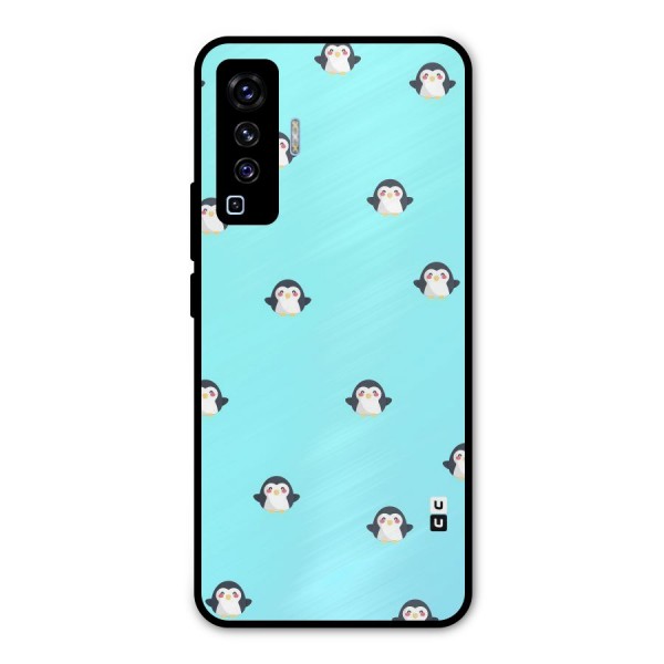 Penguins Pattern Print Metal Back Case for Vivo X50