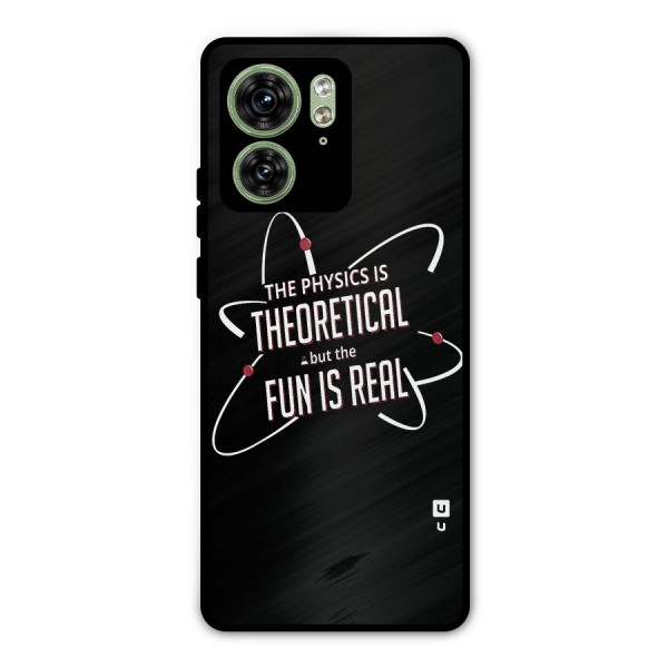 Physics Theoretical Fun Real Metal Back Case for Motorola Edge 40 5G