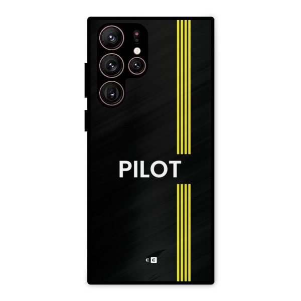 Pilot Stripes Metal Back Case for Galaxy S22 Ultra 5G