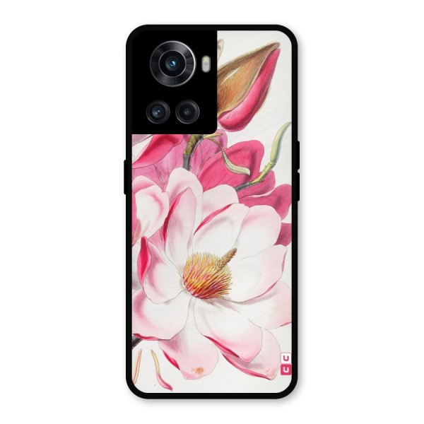 Pink Beautiful Flower Metal Back Case for OnePlus 10R