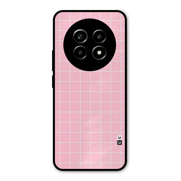 Pink Checks Metal Back Case for Realme 13 Pro