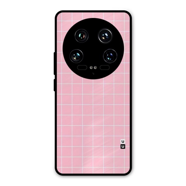 Pink Checks Metal Back Case for Xiaomi 14 Ultra